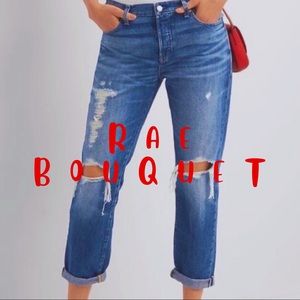 🖤EUC Gap DARK Relaxed Boyfriend Distressed Jeans